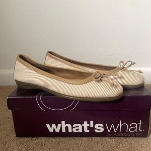 Aerosoles Women's Cream Ballet Flats